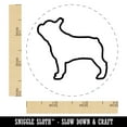 thumbnail image 2 of French Bulldog Dog Outline Self-Inking Rubber Stamp Ink Stamper - Pink Ink - Small 3/4 Inch, 2 of 7