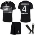 thumbnail image 1 of Kits de fútbol Jersey de fútbol Camiseta de entrenamiento Traje 21/22 Nueva temporada Paris Soccer-21 22 PSG Sergio Ramos 4-26 (140-150 CM) BmatwkZeng Bmatwk Jersey, 1 of 2