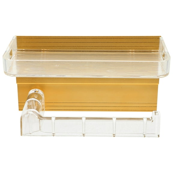 WHAMVOX Bathroom Storage Roll Stand Toilet Paper Holder with Tray 18X9X10CM