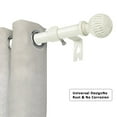 thumbnail image 5 of Urbanest 5/8" Single Telescoping Curtain Rod with Volle Finials, Weathered White, 28"-48", 5 of 8