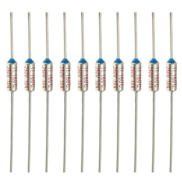 Pack of 10 Circuit Cut Off Temperature Thermal Cutoffs Fuse AC250V 10A