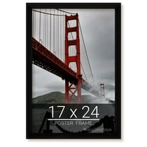 wallsthatspeak 17x24 Black Picture Frame for Puzzles Posters Photos or Artwork