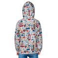 thumbnail image 4 of Kids Zip Up Hoodie for Boys Girls Toddler - London Symbols1 Lightweight Long Sleeve 5-6T Boys Girl Clothes, Sun Protection Windproof Jackets Hoodie Sweatshirt, 4 of 7