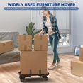 thumbnail image 6 of Heavy Duty 4 Wheels Flat Dolly Cart for Moving, 440 Lbs Capacity, Black, 6 of 6