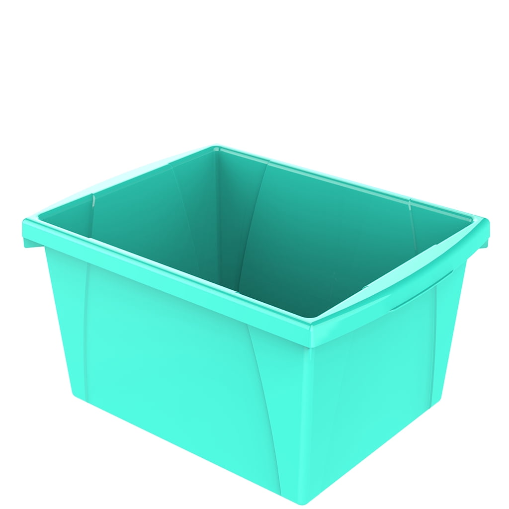 Teal Small Plastic Storage Bin, 1 - QFC