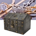 thumbnail image 1 of Wooden Treasure Chest Boxes, Elegant Vintage Hand Crafted Multipurpose Wood Storage Box  For Home, 1 of 8