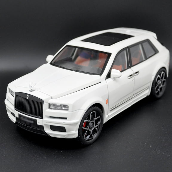 1/20 Suitable for Rolls Royce SUV Cullinan BB Edition Alloy Die Casting Metal Car Model Simulation Sound and Light Children's Toy Birthday Gift
