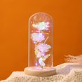 thumbnail image 6 of JHGoosa Valentine's Day Gift Light UP Rose Cartoon Bunny Decoration Glass Cover Ornaments Creative Luminous Glass Cover Ornaments, 6 of 8