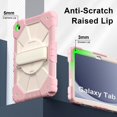 thumbnail image 2 of Case for Samsung Galaxy Tab A9+ / Tab A9 Plus 11 inch 2023 Model (SM-X210/X216/X218) Contrast Color Multi-functional Cover With Wrist Chain and Shoulder Strap, 2 of 7