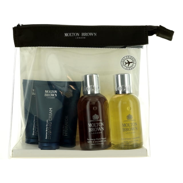 Set de transporte Molton Brown Well Groomed para hombre con 5 artículos
