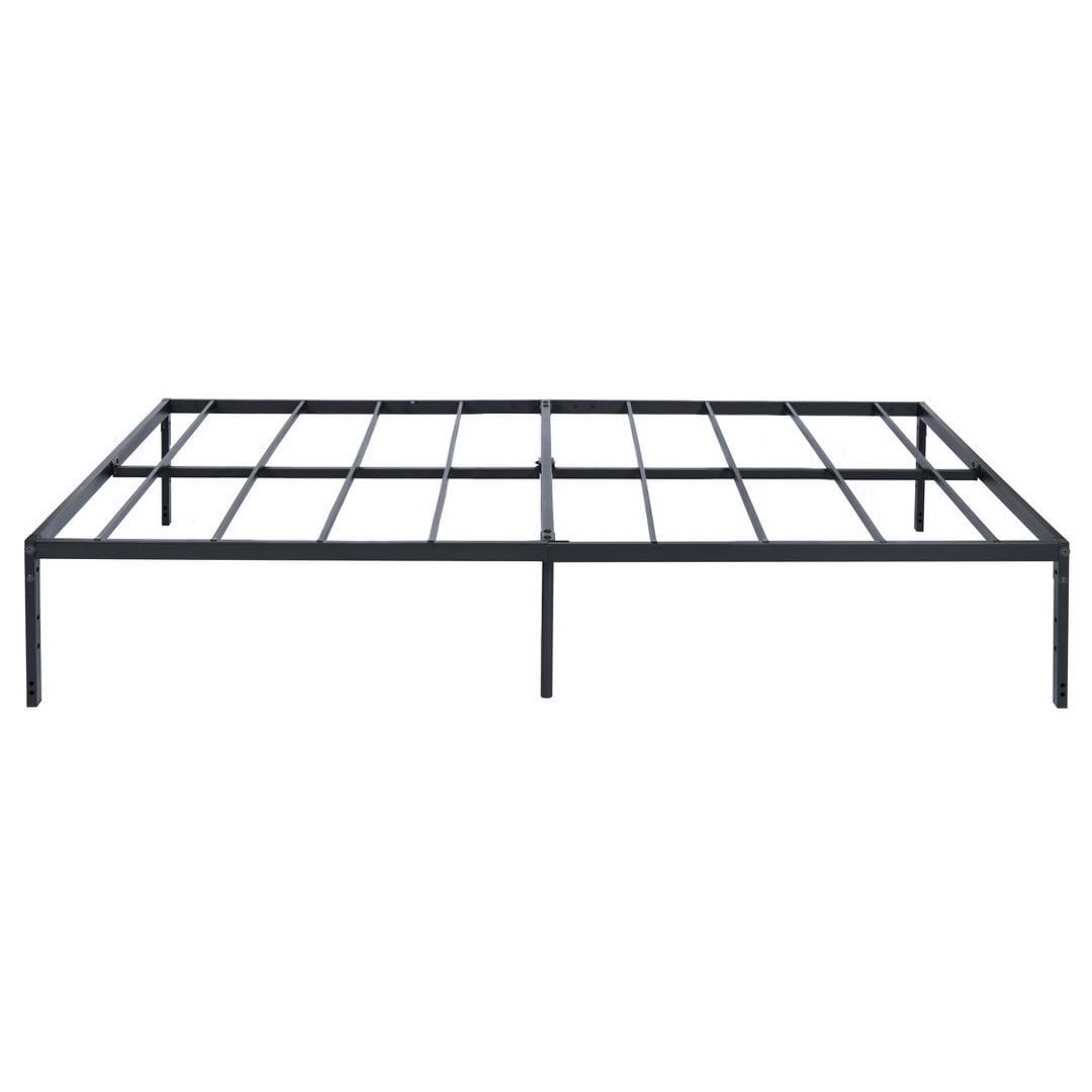 Gewnee 55 Inches Full Bed Frame,Heavy Duty Metal Platform with Storage Space Under Frame,No Box Spring Needed,Black