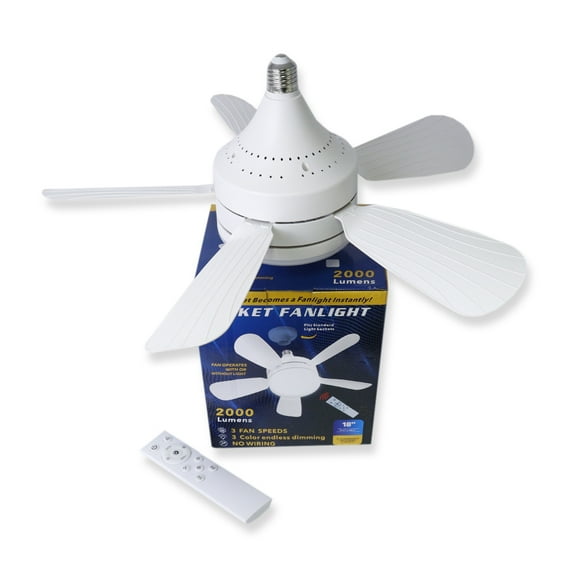 Foco Ventilador CM-TOP con luz y control remoto 3 modos de luz 19*45cm