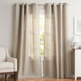 thumbnail image 2 of Exclusive Home Loha Linen Grommet Top Curtain Panel Pair, 54"x108", Beige, 2 of 8
