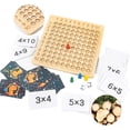 thumbnail image 1 of Wooden Math Multiplication Board Montessori Children Counting Toy, Educational Wooden Math Blocks Board for Toddlers Kids Over 3 Years Old (Multiplication), 1 of 6