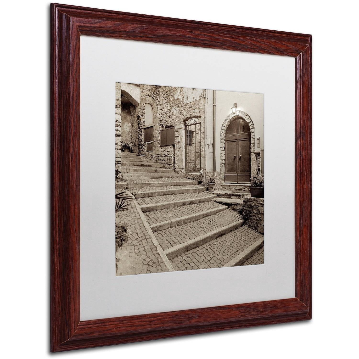 Trademark Fine Art "Lombardy I" Canvas Art by Alan Blaustein, White Matte, Wood Frame