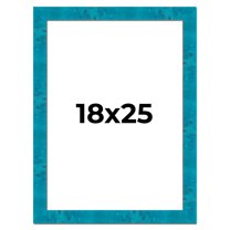 18x25 Frame Blue Teal Burl Wood Picture Frame | 1.75 Inch Moulding Width | Interior Frame Depth 0.5