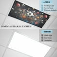 thumbnail image 3 of 4 Pack Sports Theme Fluorescent Light Covers for Ceiling Lights Football Basketball Baseball Rugby Magnetic Ceiling Light Covers Overhead Light Filters for Office Classroom Home, 3 of 9