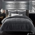 thumbnail image 2 of King/CALI King 3-Piece Lightweight Reversible Comforter Set ,1800 Thread Count, All Season Down Alternative, Duvet Insert,1 Reversible Comforter &2 Reversible Shams King/Cali King Dark Gray/Light Gray, 2 of 6