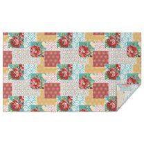 Pioneer Flower Floral Print Pattern Rectangle Tablecloth 60"x102",Waterproof Polyester Rectangle Table Cloth, Wipeable Spillproof Polyester Tablecloth for Dining, Camping, Indoor and Outdoor