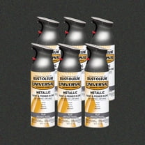 6 Pack, Antique Nickel, Rust-Oleum Universal All Surface Interior/Exterior Flat Metallic Spray Paint-271474, 11 oz