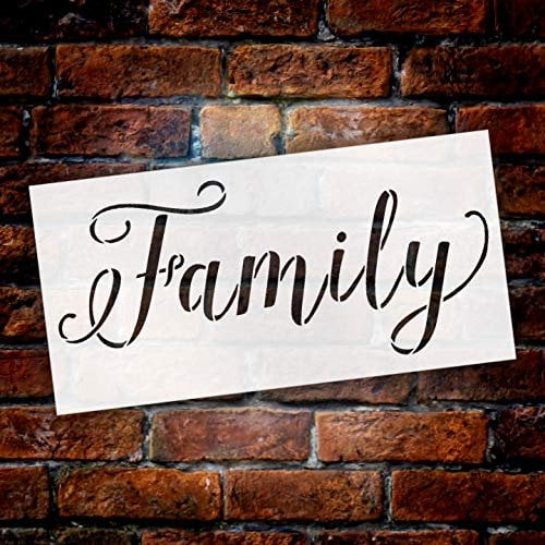 Family Word Stencil by StudioR12 | Wood Signs | Word Art - Reusable