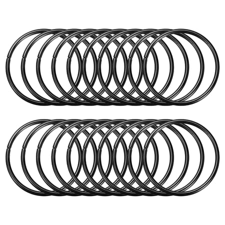 Uxcell 20 Pcs Dream Catcher Rings,Metal Crafts Hoops Floral Hoop 2 Inch Macrame Hoops Rings for DIY Crafts Wreath Making Supplies Plant Hangers, Black