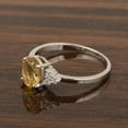 thumbnail image 3 of 8x6mm Oval Shape Citrine Gemstone 925 Sterling Silver Solitaire Accents Women Wedding Ring, 3 of 7