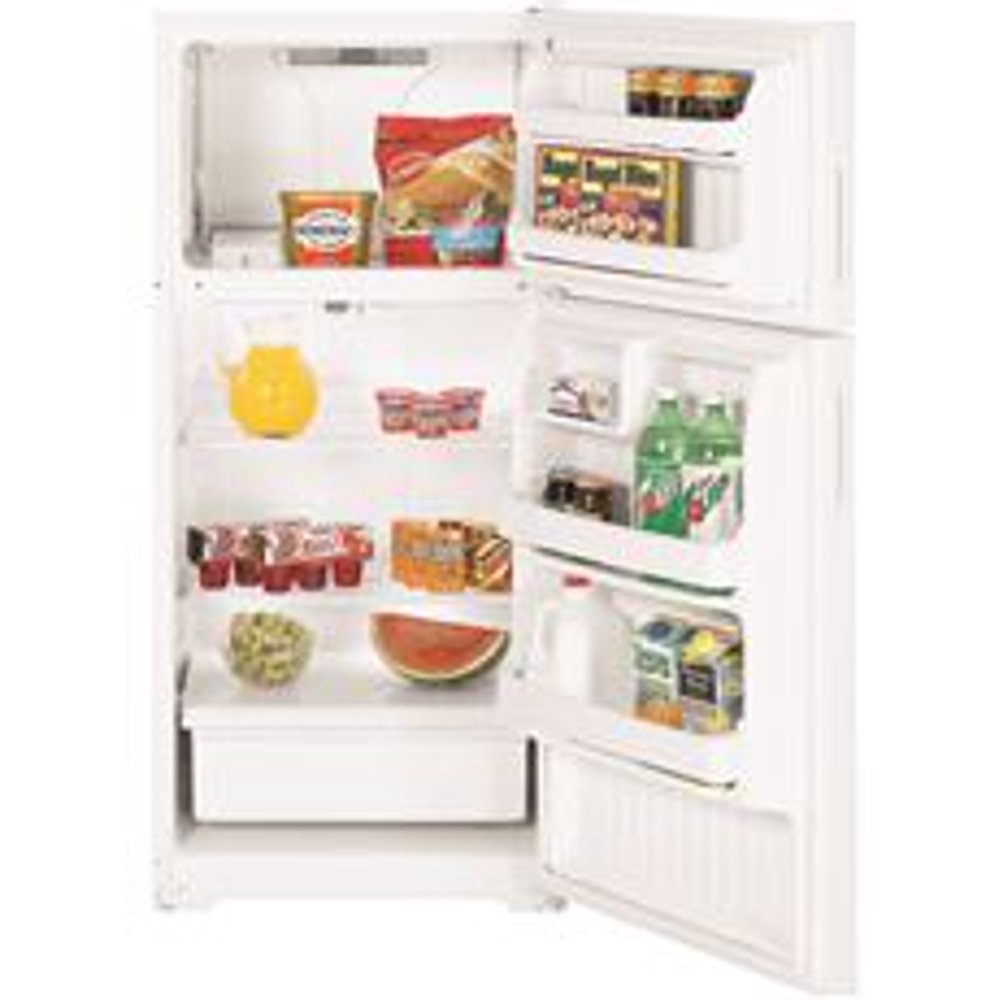 HOTPOINT 14.6 CU. FT. TOP FREEZER REFRIGERATOR, WHITE, REVERSIBLE DOOR