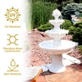 thumbnail image 4 of Sunnydaze Fruit Top White Traditional Fiberglass 3-Tier Outdoor Water Fountain, 4 of 11