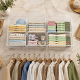 White 6-Tier Stackable Closet Organizer, Foldable Metal Storage Basket ...