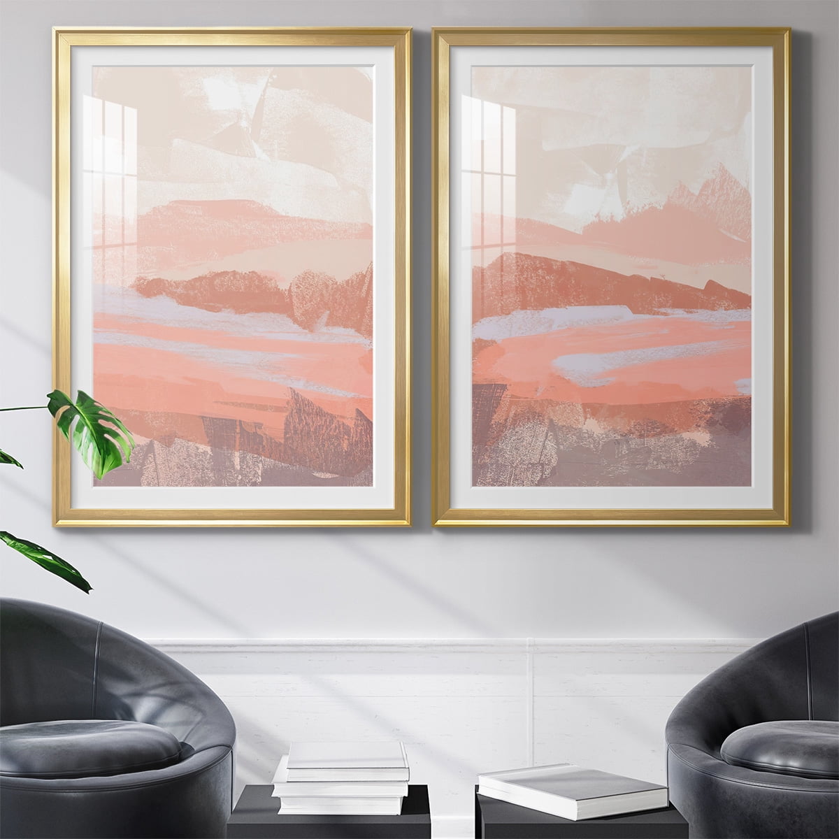 Wexford Home Dusty Desert I Premium Framed Print, 22.5" x 30.5" - Ready to Hang, Gold (Set of 2)