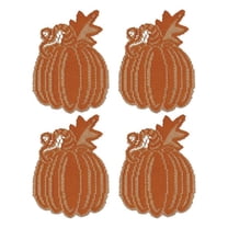Heritage Lace PV-0607O-S 6 x 7 in. Pumpkin Vine Doilies - Orange - Set of 4