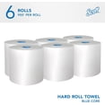 thumbnail image 2 of Pro Hard Roll Paper Towels, Bulk (43959), Hardwound, Absorbency Pockets, White, for Brand Blue Core Dispensers (6 Rolls at 900' Each, 5,400'/Case)--, 2 of 6