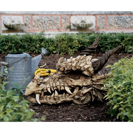 Design Toscano Stoker's Moors Dragon Skull Sculpture - Large