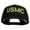 Black, variant on USMC Letter Embroidered 6 Panel Structured Cotton Twill Mesh Cap Made in USA - Red OSFM