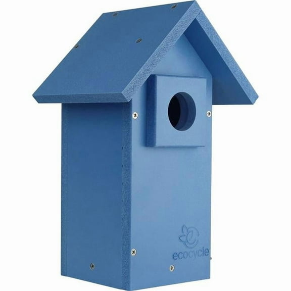 Natures Way RPHB3 Eco-Cycle Bluebird Bungalow Bird House - Blue - Case of 2