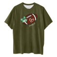 thumbnail image 4 of Puntoco Camiseta informal con estampado de doble cara para mujer, cuello redondo, hombros caídos, manga corta, 4 of 5