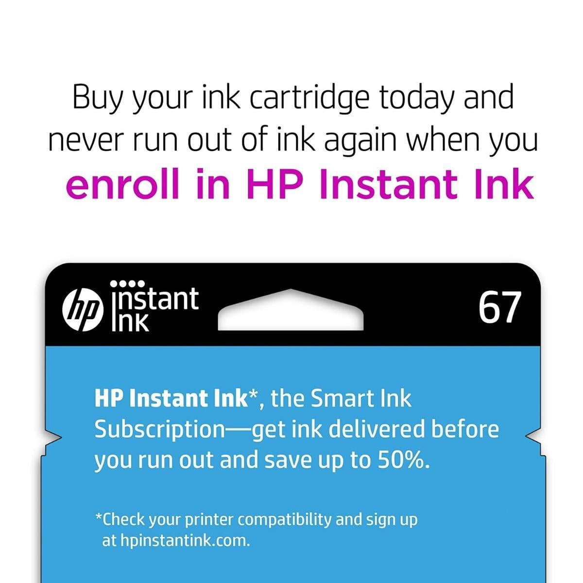 HP 67 Original Ink Cartridge for Select ENVY and Deskjet Printers, Black, 2-Pack