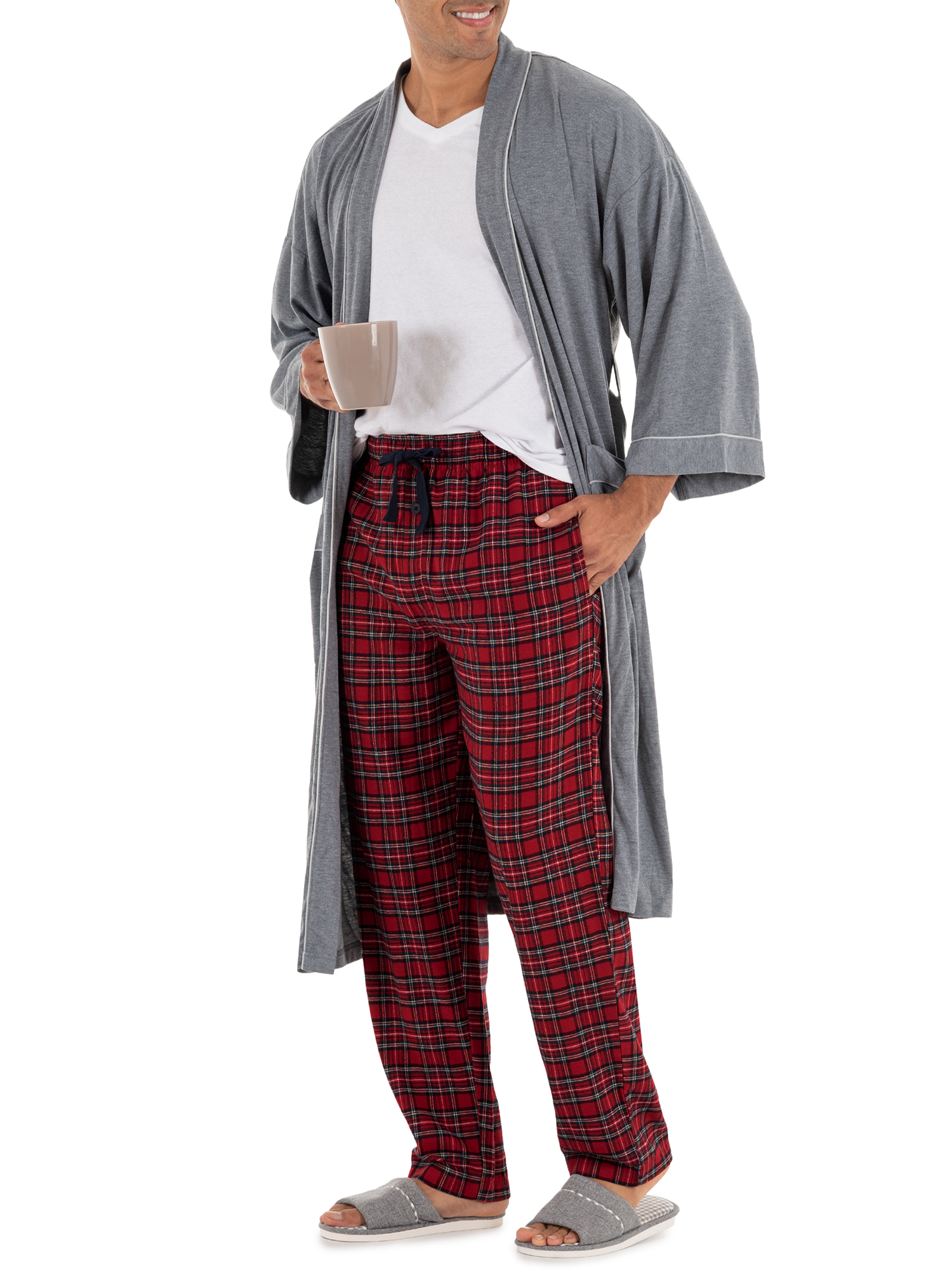 George Men's Plaid Woven Flannel Sleep Pants