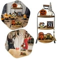 thumbnail image 4 of Jierger Halloween Tiered Tray Decorations Set, Halloween Gnome Decor with Farmhouse Autumn and Fall Supplies for Tabletop and Shelf Display, 4 of 9