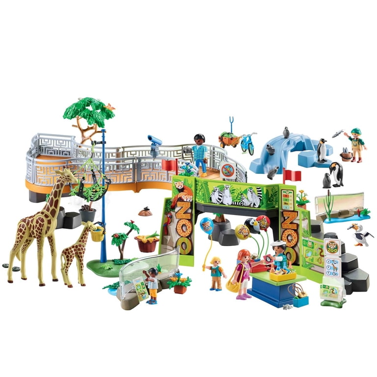 PLAYMOBIL MyLife 71600 Big Zoo, extensive Zoo Set with 16 native
