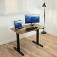 thumbnail image 2 of VIVO Vintage Brown / Black Electric 40" x 24" Sit Stand Height Adjustable Desk, 2 of 8