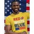thumbnail image 2 of Red White Blue 4Th T-Shirt Men -Image by Shutterstock, Male x-Large, 2 of 4