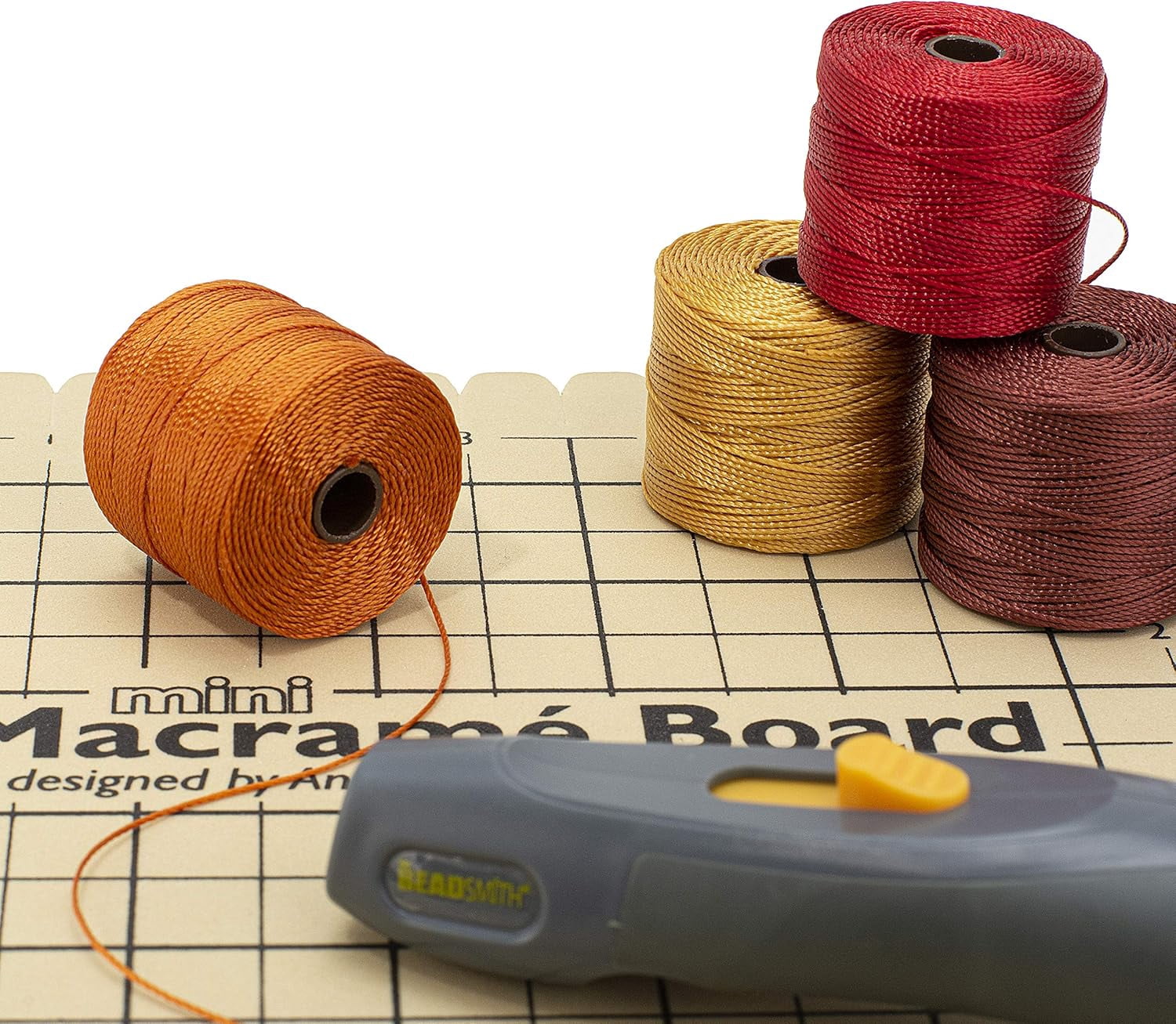 The Beadsmith S-Lon Bead Cord – .5 mm Nylon Cord, 12-Pack, Fall Mix, TEX210, 77 Yards