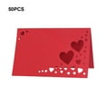 thumbnail image 4 of Matsuzay 50 tarjetas de nombre de ahuecadas de corazón de papel, además de cualquier evento, tarjeta de lugar de nombre hueco de corazón Kits de decoración para fiestas rojo, 4 of 6