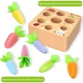 thumbnail image 5 of Montessori Toys for 1 2 3 Year Old Toddlers, Macron Carrot Harvest Game Wooden Toys for Baby Boys and Girls, Educational Learning Shape Sorting Matching Gifts for Babies 1-3, 5 of 6