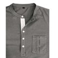 thumbnail image 6 of ZCFZJW Half Button up T-Shirts for Men Lightweight Casual Summer Short Sleeve Solid Color Basic Workout Tees Shirt Tops Loose Lightweight Comfy Pullover Dark Gray L, 6 of 6