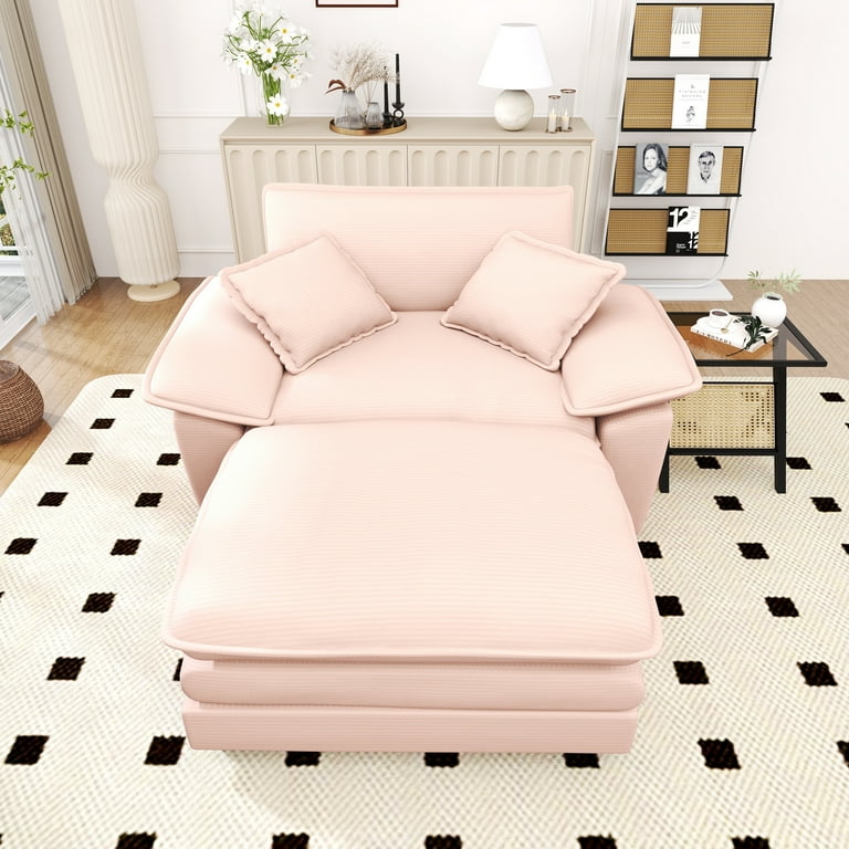 Lunale Oversized Lounge Chair & Ottoman Set - 48