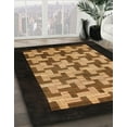 thumbnail image 3 of Ahgly Company Machine Washable Indoor Rectangle Abstract Cinnamon Brown Area Rugs, 8' x 10', 3 of 7
