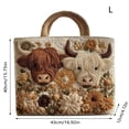 thumbnail image 3 of C Large Cow Print Canvas Duffel With Reinforced Straps, Lightweight Build And Roomy Compartment For Travel, Gym 20X14X7In 1.5Lb, 3 of 8